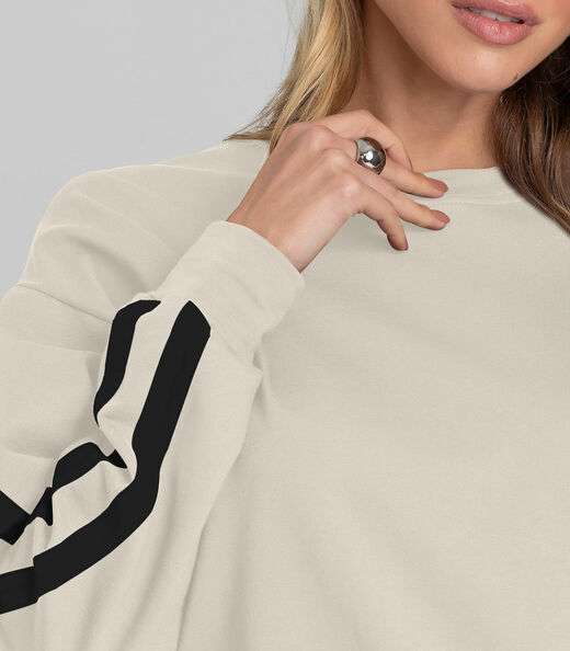 Moletom Feminino Em Molecotton Peluciado Dianna Bege