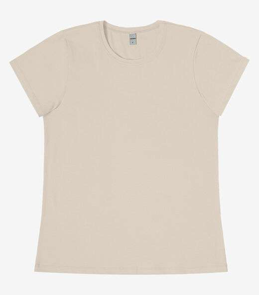 Blusa Feminina Cotton Leve Básica Rovitex Bege