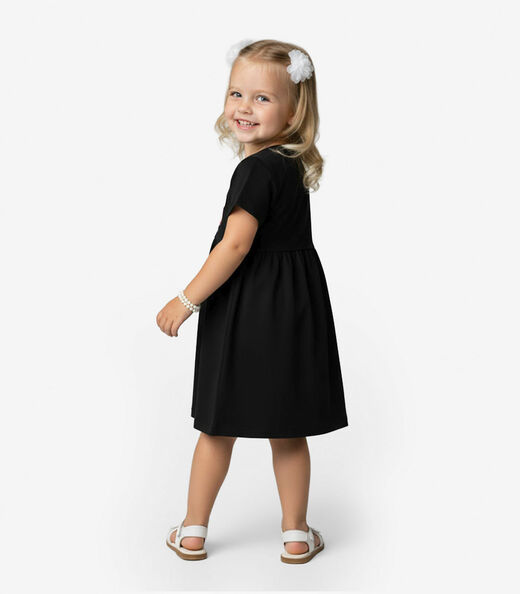 Image_Vestido Infantil em Molecotton Select Preto