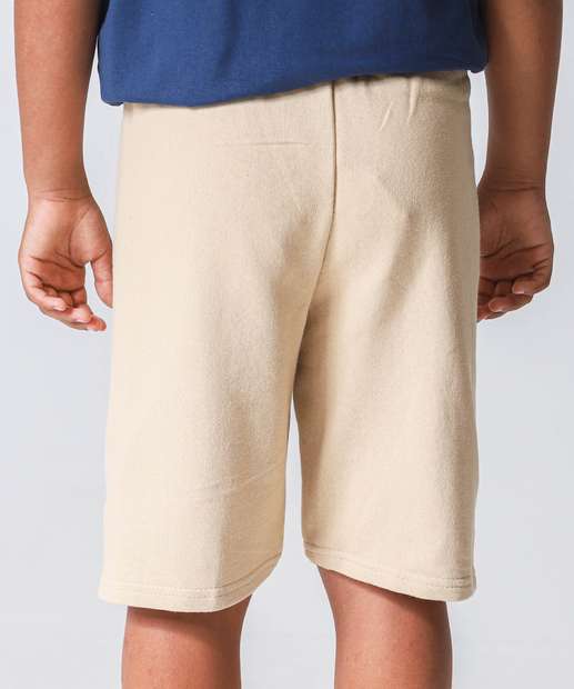 Bermuda Juvenil Moletom Marisa Tam 10 a 16 Areia