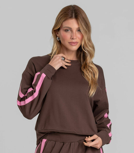 Image_Blusão Feminino Em Molecotton Peluciado Dianna Marrom