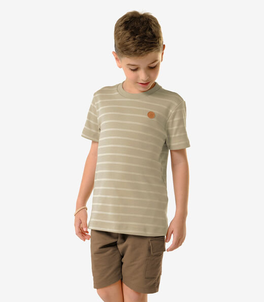 Image_Conjunto Infantil Camiseta Com Bermuda Trick Nick Bege
