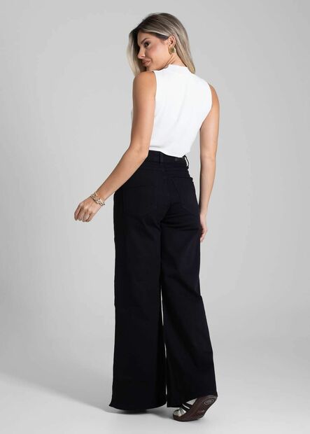 Calça Sarja Sawary Super Wide Leg Petit - 282598