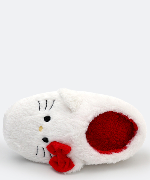 Pantufa Feminina Hello Kitty Branco