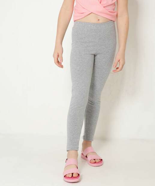 Calça Infantil Legging Básica Cotton Tam 4 a 10