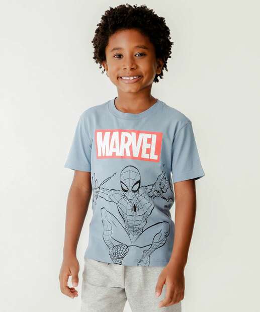 Camiseta Infantil Homem Aranha Marvel Tam 4 a 10