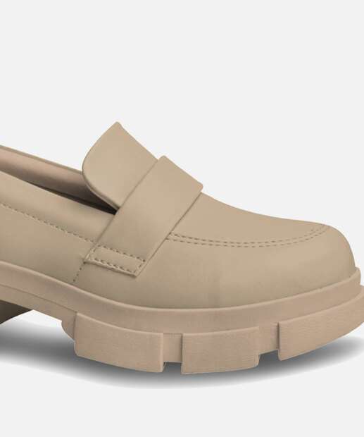 Mocassim Feminino Salto Grosso Tratorado Quiz