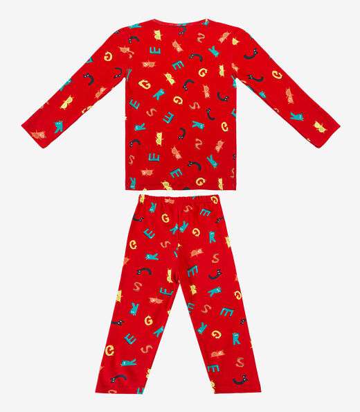 Pijama Masculino Infantil Select Vermelho