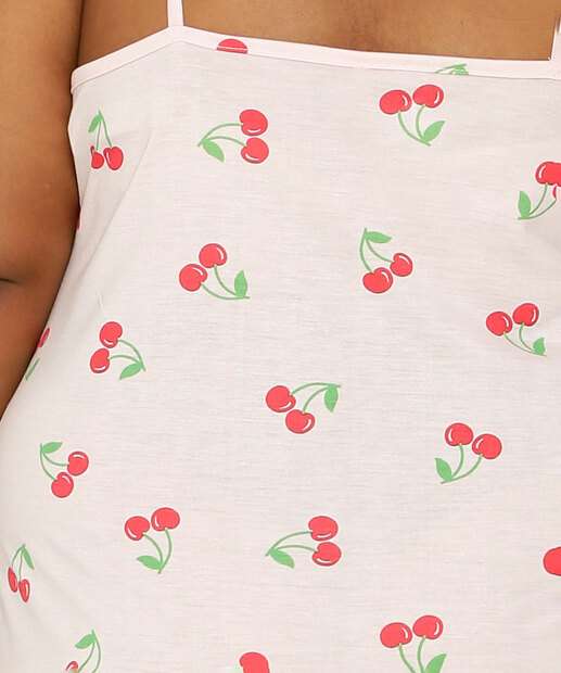 Camisola Plus Size Estampa Cereja Marisa