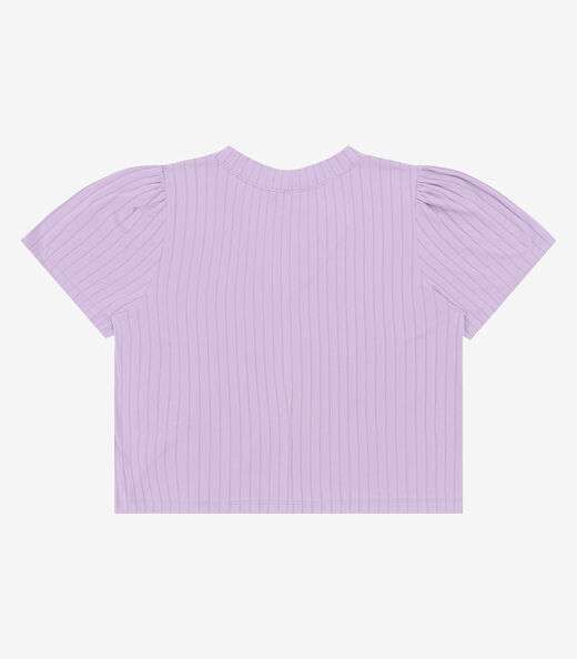 Blusa Canelada Plus Infinita Cor Roxo