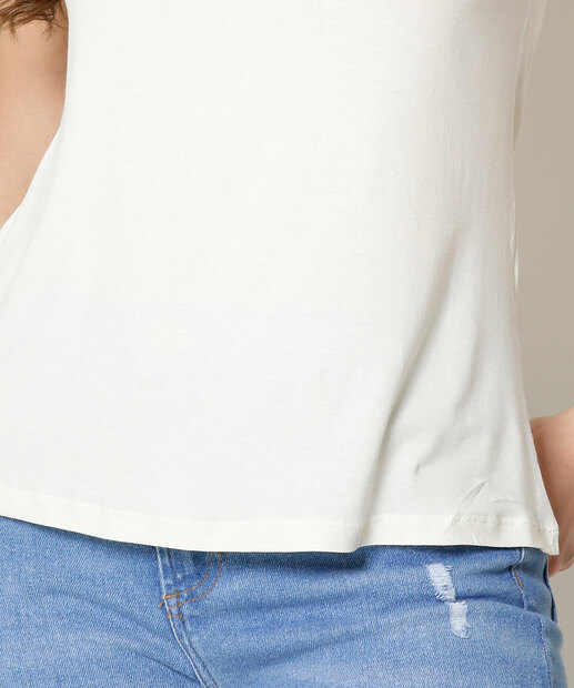 Blusa Feminina Básica Viscolycra Manga Curta