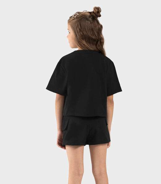 Shorts Saia Infantil Rovitex Kids Preto