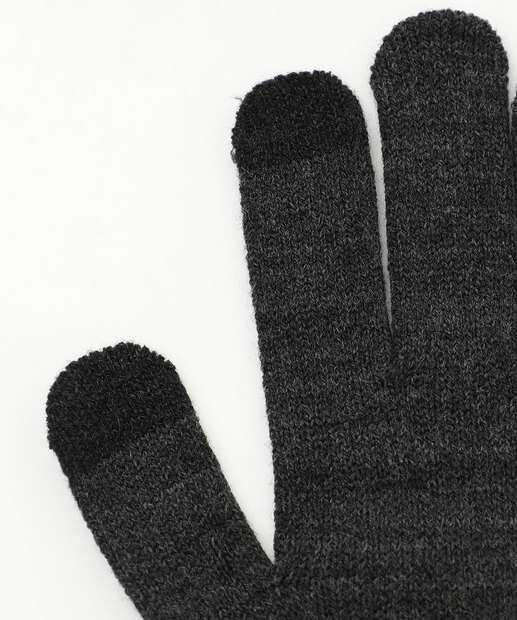 Luva Feminina Tricô Mescla Marisa Cinza