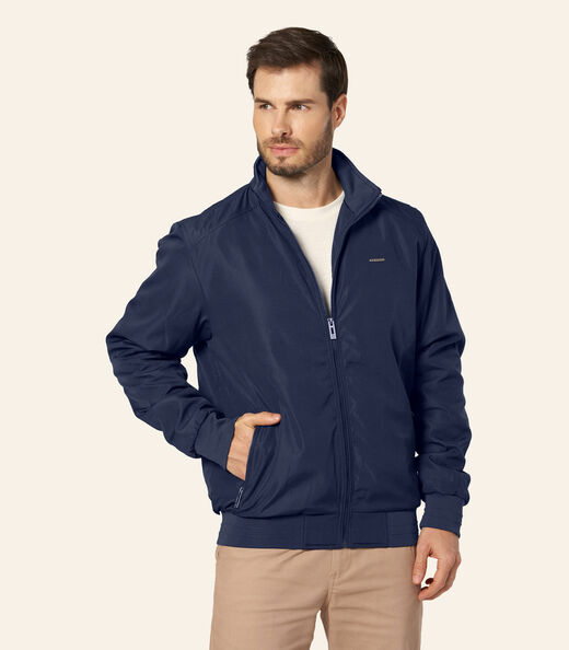 Jaqueta Masculina Microfibra Forrada Diametro Azul
