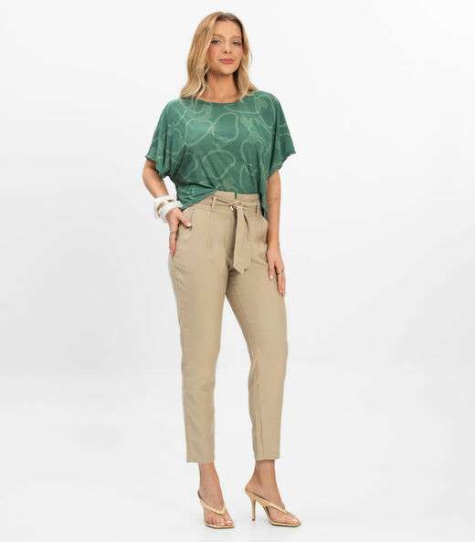 Blusa Feminina em Liganete Infinita Cor Verde