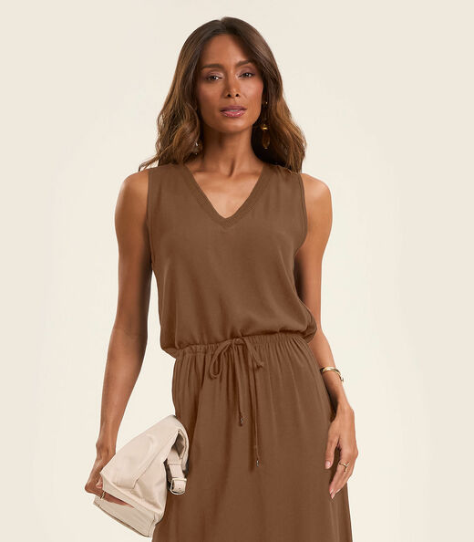 Regata Feminina Twill Cey Rovitex Marrom