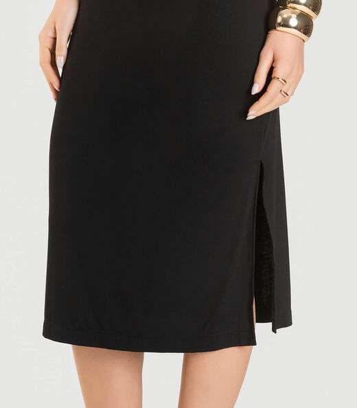 Saia Midi Feminina Dianna Preto