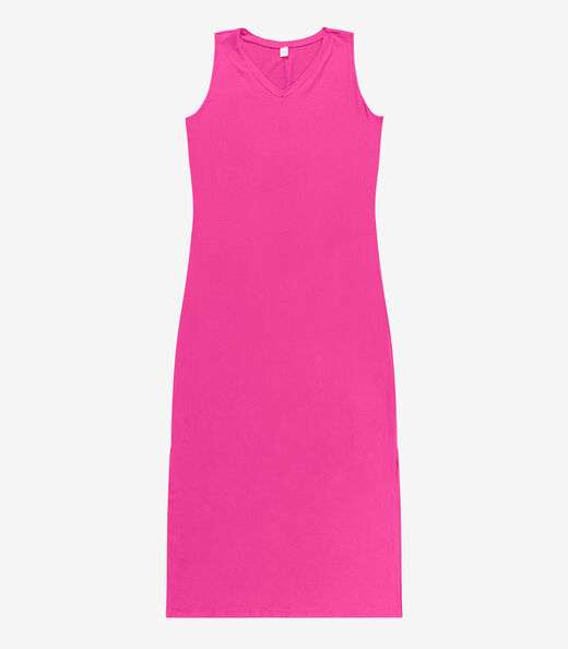 Vestido Longo Plus Size Infinita Cor Rosa