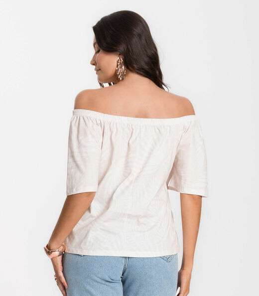 Blusa Feminina Ciganinha Infinita Cor Bege