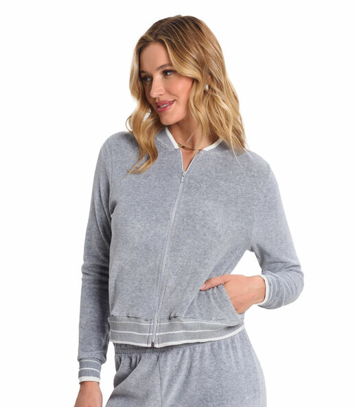 Conjunto Feminino Jaqueta com Calça Endless Cinza