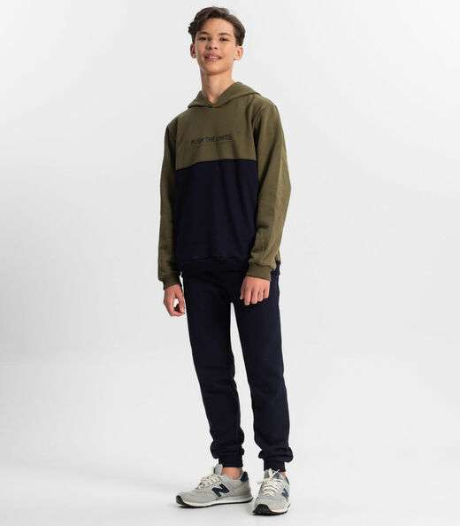 Blusão Juvenil Masculino Com Capuz Minty Verde