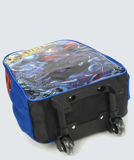 Mochila Mala Com Rodas Infantil Super Homem Luxcel