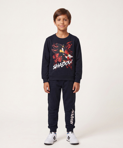 Conjunto Infantil Moletinho Shadow Tam 4 a 10 Preto