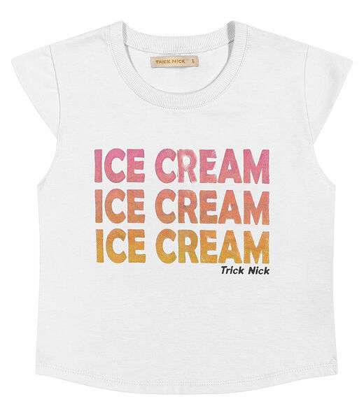 Blusa Infantil Feminina Ice Cream Trick Nick Branco