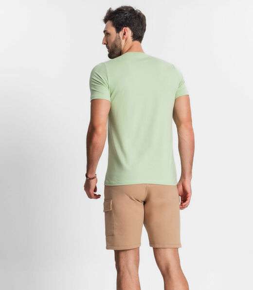 Bermuda Masculina Em Moletom Diametro Marrom