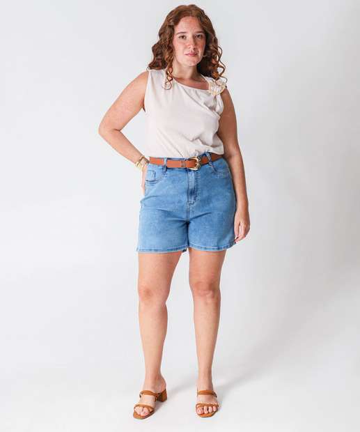 Image_Bermuda Plus Size Feminina Jeans Sawary Azul