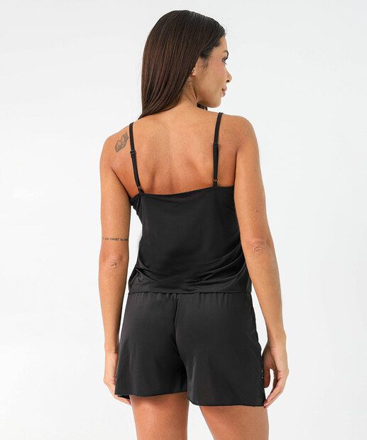 Baby Doll Liganete Alças Finas Marisa Preto