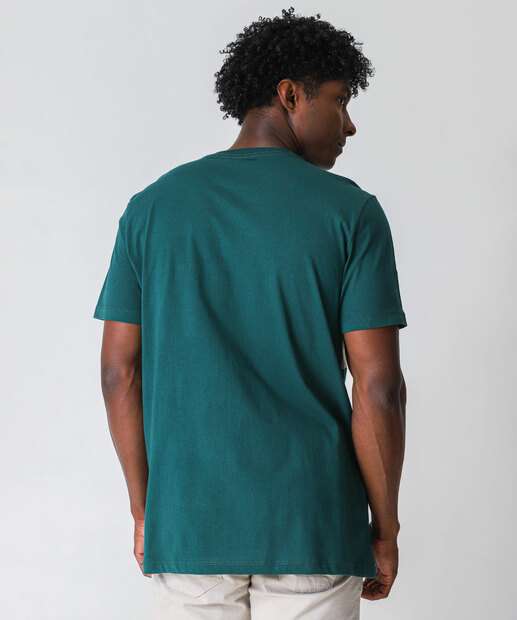 Camiseta Masculina Recorte Textura MR Verde