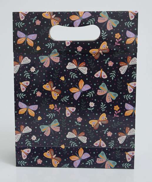 Embalagem Presente Sacola Estampa Borboletas Marisa