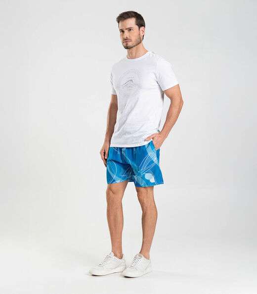 Bermuda Masculina De Microfibra Long Bong Azul