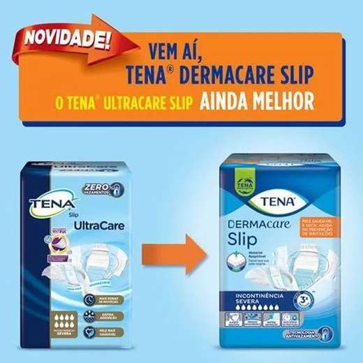 Fralda geriátrica Tena Dermacare Slip tam. G com 8 unidades