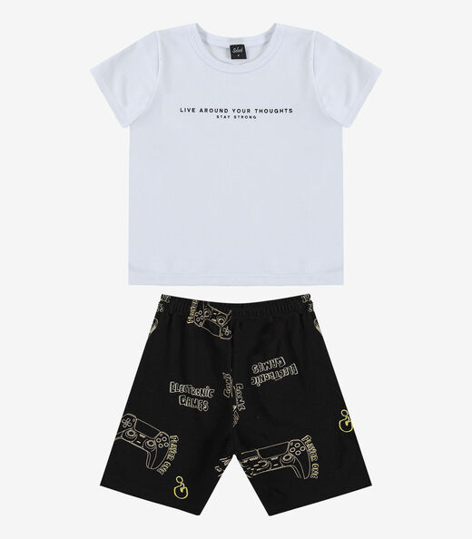 Image_Conjunto Infantil Camiseta e Bermuda Select Preto