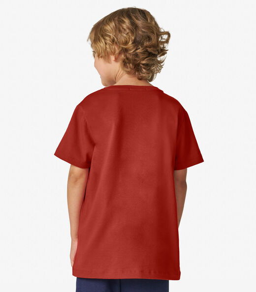 Camiseta Menino em Cotton Leve Trick Nick Laranja