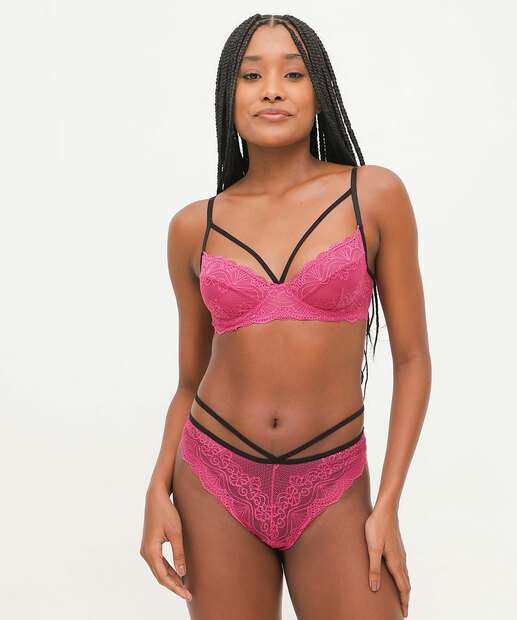 Calcinha Fio Dental Strappy Renda Marisa