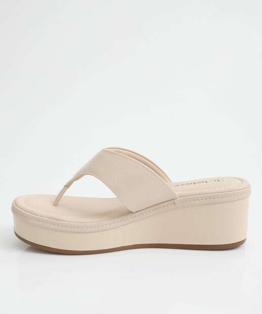 Tamanco Feminino Flatform Verniz Bebecê Bege