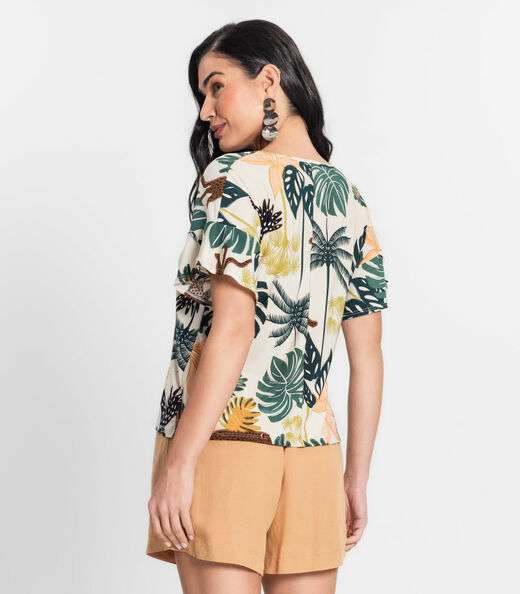 Blusa Feminina Liganete Infinita Cor Bege