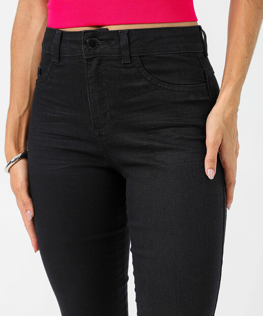 Calça Jeans Skinny Midi Feminina Biotipo Preto