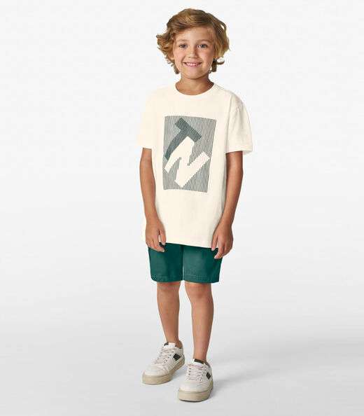 Conjunto Masculino Camiseta com Bermuda Trick Nick Branco