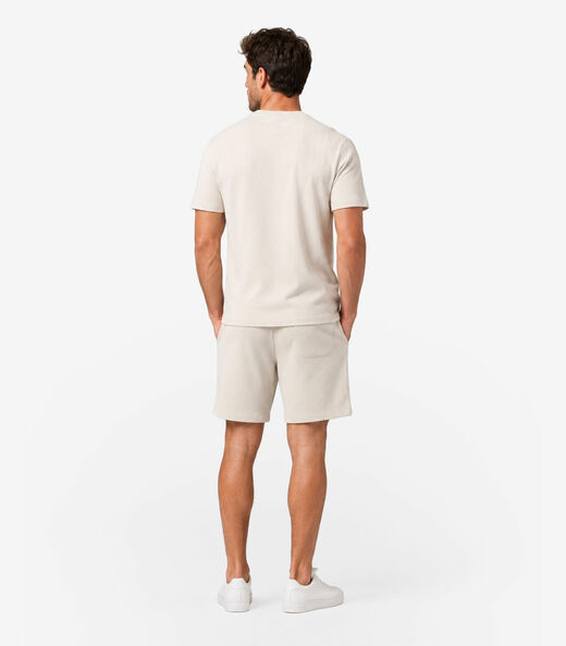 Bermuda Masculina Moletinho Gorgurinho Diametro Bege