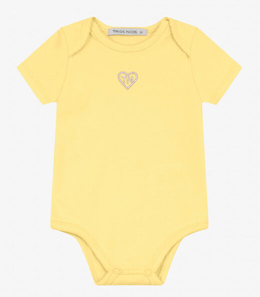 Body Infantil Menina Trick Nick Amarelo