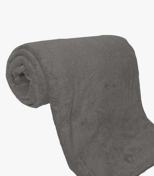 Manta De Microfibra Lisa Solteiro Rovitex Home Cinza
