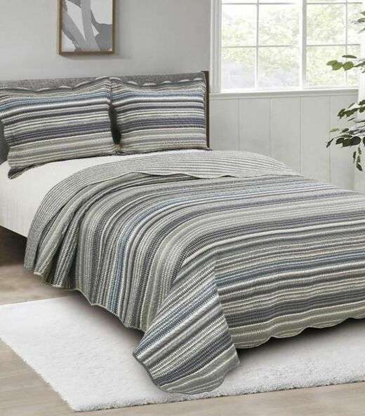 Jogo De Colcha Evolution Patchwork Queen Camesa Verde
