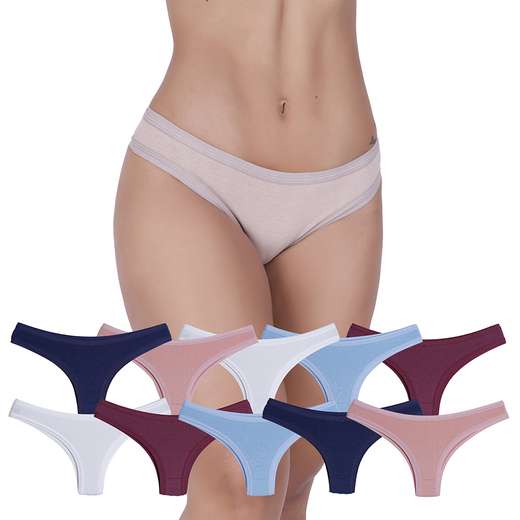 Image_Kit 10 Calcinhas Conforto Algodão Concept Lingerie Multicolorido