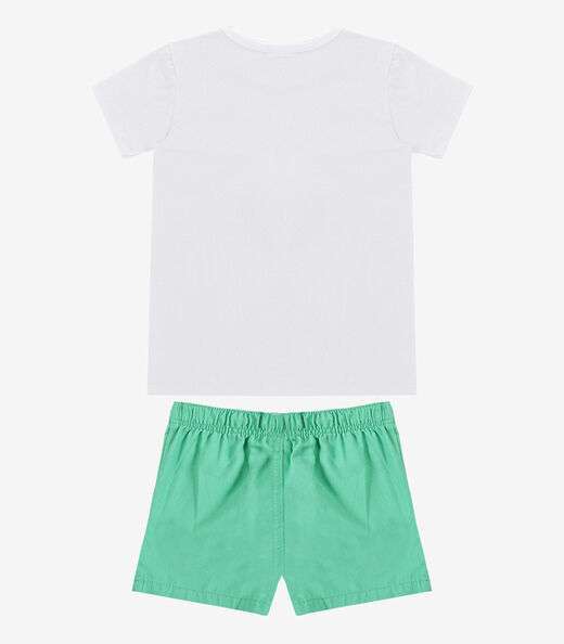 Conjunto Infantil Camiseta Com Bermuda Select Branco