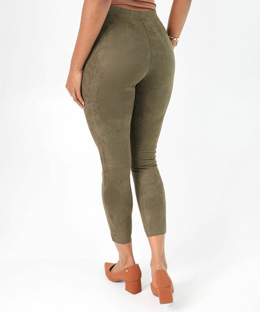 Calça Feminina Legging Suede Marisa Verde