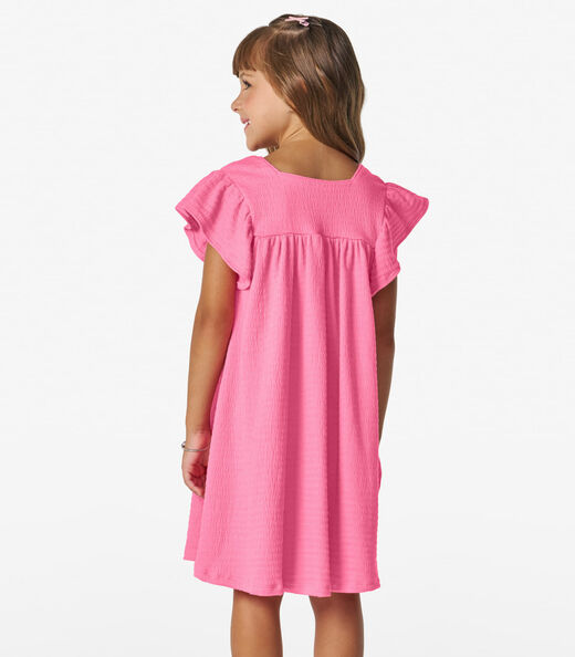 Vestido Infantil em Anarruga Trick Nick Rosa